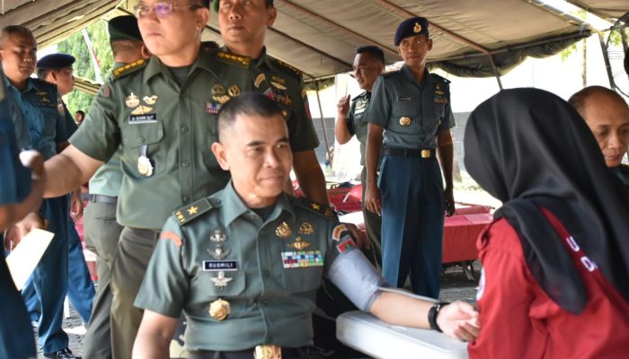 Dalam Rangka Dirgahayu TNI ke-79 Tahun 2024, Kasdam XIV/Hsn Menghadiri Bhakti Kesehatan di Makolantamal VI