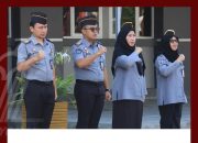 Saat Apel Pagi Karutan Makassar Menghimbau Jajarannya Untuk Proaktif Dan Waspada Dalam Menjaga Keamanan Dan Ketertiban Didalam Rutan