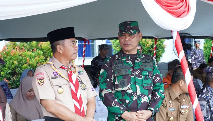 Pamen Ahli Bid. OMP Poksahli Pangdam XIV/Hsn Menghadiri Apel Bersama Pramuka Saka Bahari PPKM