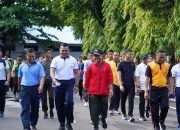 Kapoksahli Pangdam XIV/Hsn Menghadiri Olahraga Bersama Dengan Wakil Gubernur Akademi TNI AAL dan Taruna/Taruni AAL