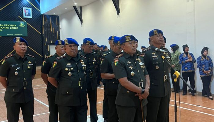 Danpomdam XIV/Hsn Pimpin Upacara Penyumpahan Penyidik Pomad Secara Virtual di Aula Pomdam XIV/Hsn
