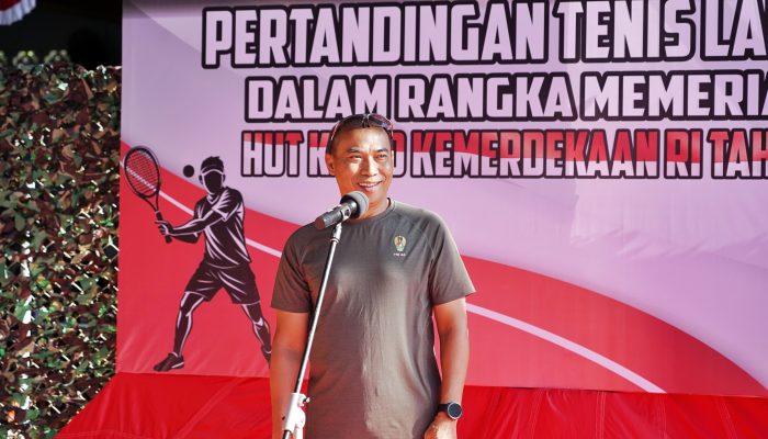Dalam Rangka Memeriahkan HUT Ke-80 RI, Pangdam XIV/Hasanuddin Buka Pertandingan Tenis Lapangan di Jl Sungai Katangka Makassar