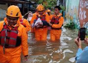 Hujan Deras, Genangan Air Kepung Makassar, BPBD Evakuasi Korban Terdampak